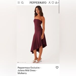Peppermayo Red Strapless Sundress Cocktail